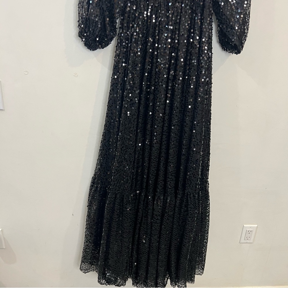 Selkie black sequin princess maxi dress size XS NEW! New with tags! - Picture 9 of 12